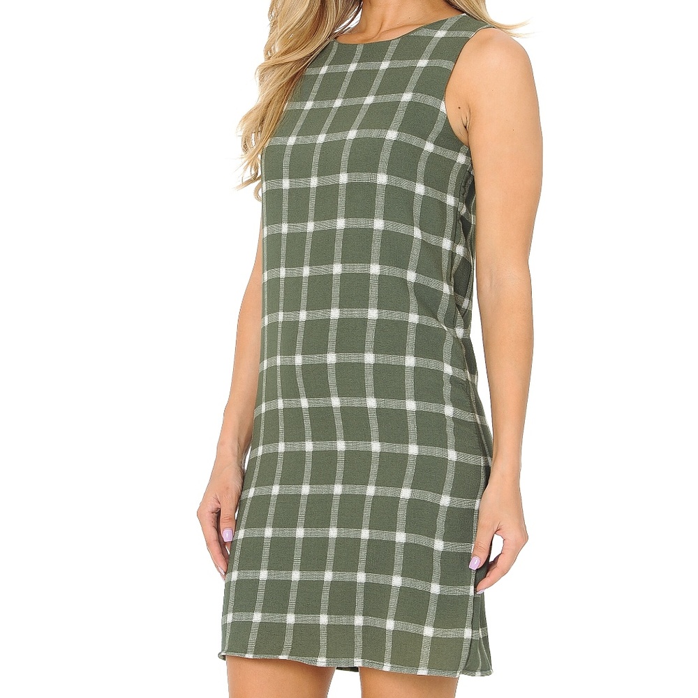 PRINT WOVEN SLEEVELESS DRESS - Picture 3 of 4